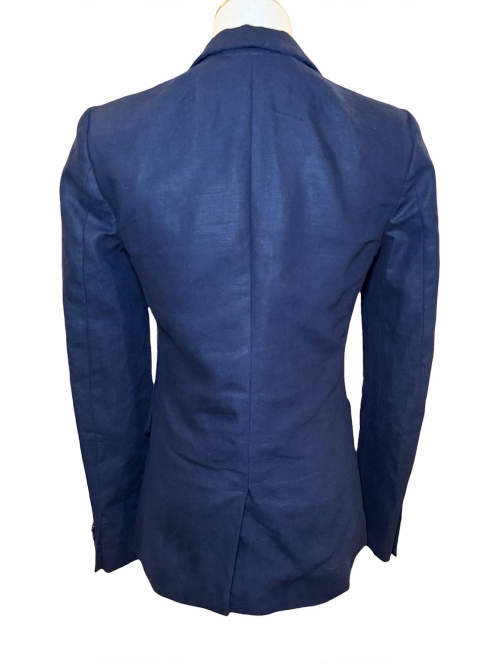 J.Crew 100% Linen Navy Blue Tailored Blazer Jacket Size 0 - Picture 2 of 8